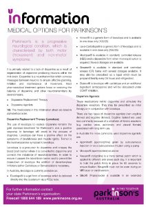 Information Sheet 1.4 Medical Options For Parkinsons 0620 Pdf 212x300 