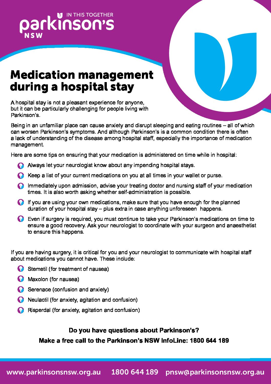 Medication-management-during-a-hospital-stay-V1.0 | Parkinsons NSW